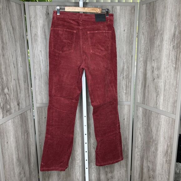 Volcom Corduroy Pants 29 Stoned Bootleg Dark Red Classic Casual - Picture 5 of 7